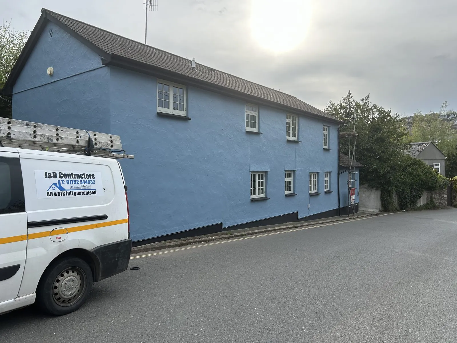 Exterior painting of a detached house in Barnstaple