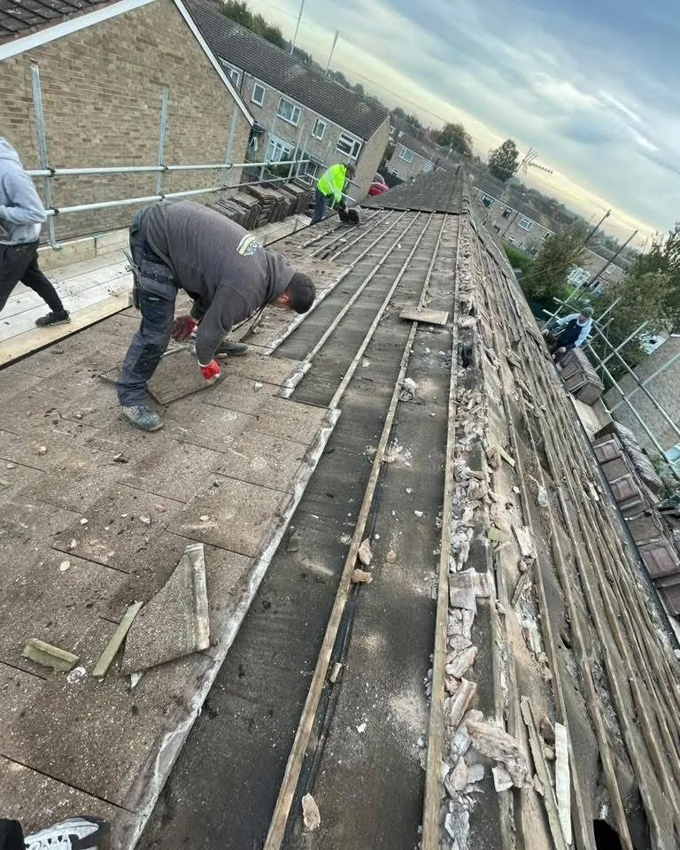 Roof strip and re-felt in progress in Barnstaple